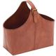 Deco Marche Brown Leather Box Style Single Slot Magazine Rack-0