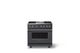 Viking® 5 Series 36" Cast Black Pro Style Dual Fuel (LP) Range with Polished Chrome Trim-0
