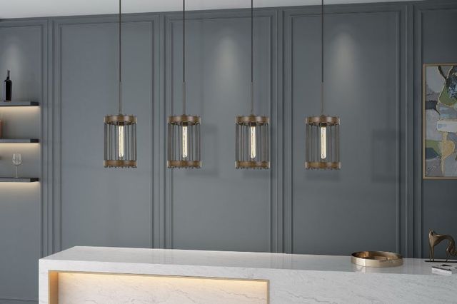 Cal® Lighting & Accessories Cantania Brown Pendant-2