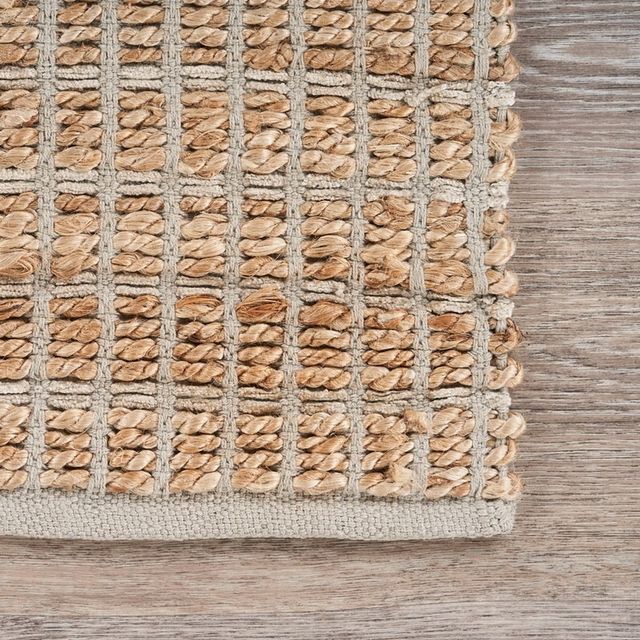 LR Home Natural Fiber Gray 8'x10' Area Rug-4