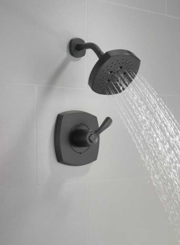 Delta Stryke® 14 Series Matte Black 7" Shower Only-2