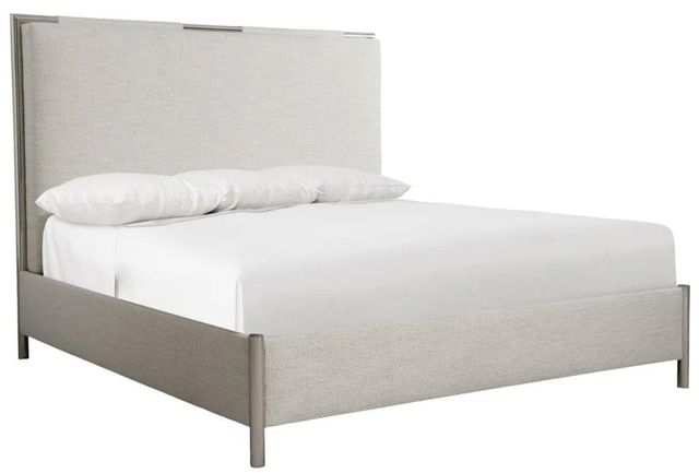 Bernhardt Modulum Gray/Stainless Steel Queen Panel Bed-0