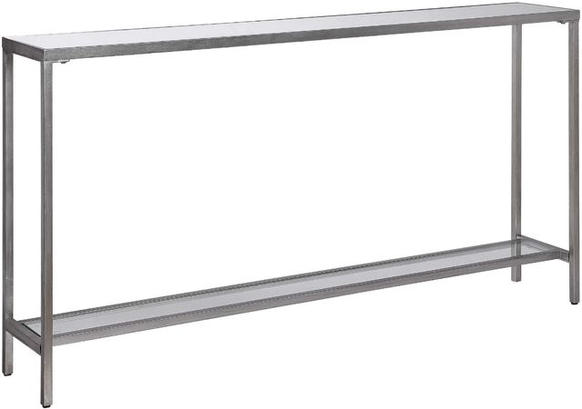 Uttermost® Hayley Glass Top Console Table with Antiqued Silver Frame-0