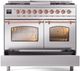 Ilve® Nostalgie II Series 40" Stainless Steel Pro Style Dual Fuel Range-4