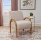 Linon Jillian Tan/Walnut Upholstered Chair-1