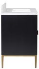Currey & Company Kallista 30" Blue Vanity with Rectangular Undermount Sink-3