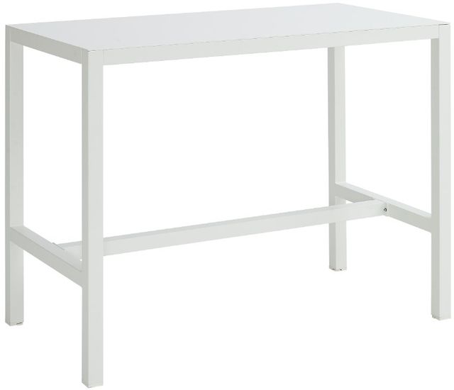 Linon Alora 3-Piece White Aluminum Dining Table Set-1