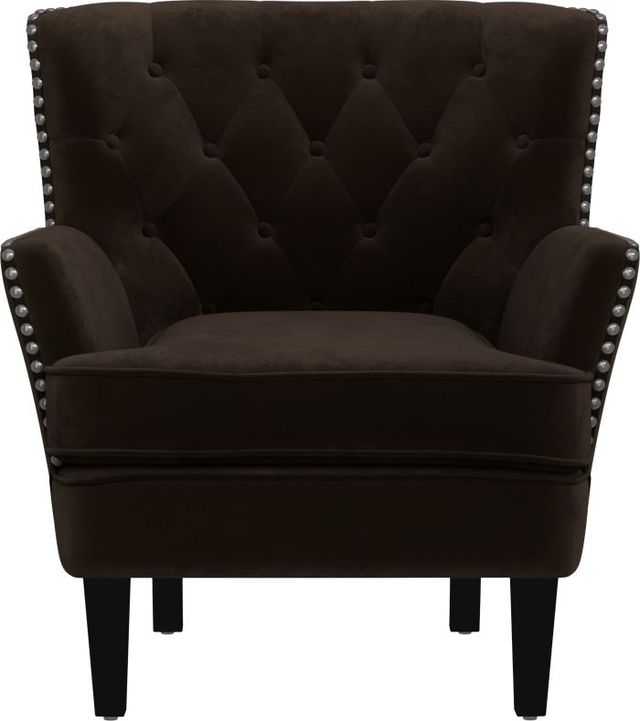 Emerald Home Noelle Dark Brown Velvet Accent Chair-3