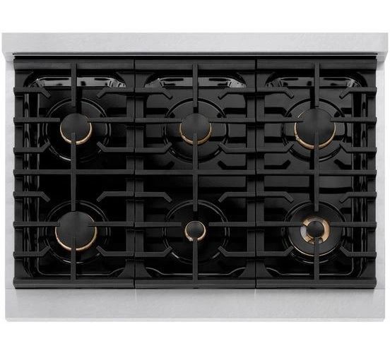 ZLINE Autograph Edition 36" Satin Stainless Steel Pro Style Gas Range-3