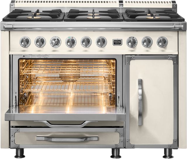 Viking® Tuscany 48" Pure White Pro Style Dual Fuel Range-2