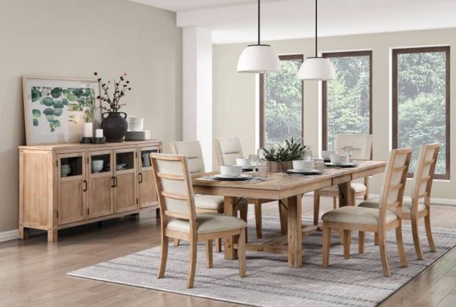Homelegance® Aberdeen Beige/Distressed Light Oak Side Chair-4