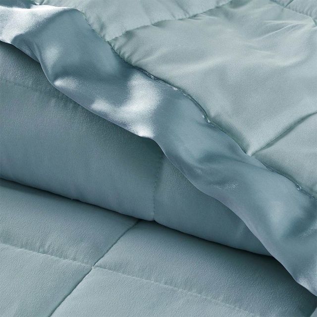 Olliix by Madison Park Blue All Season Hypoallergenic Microfiber Down Alternative Full/Queen Windom Blanket-1
