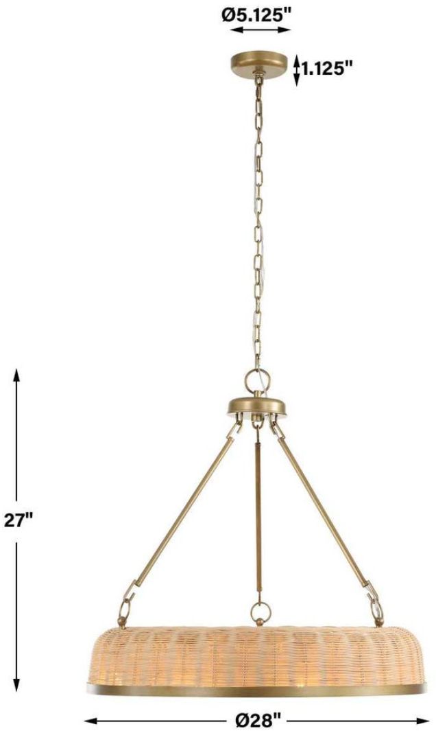 Uttermost® Ladakh Brass/Brown 9-Light Pendant-2