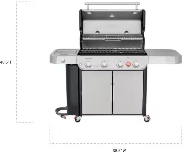 Weber® Genesis 4-Burner Stainless Steel Freestanding Natural Gas Grill-1
