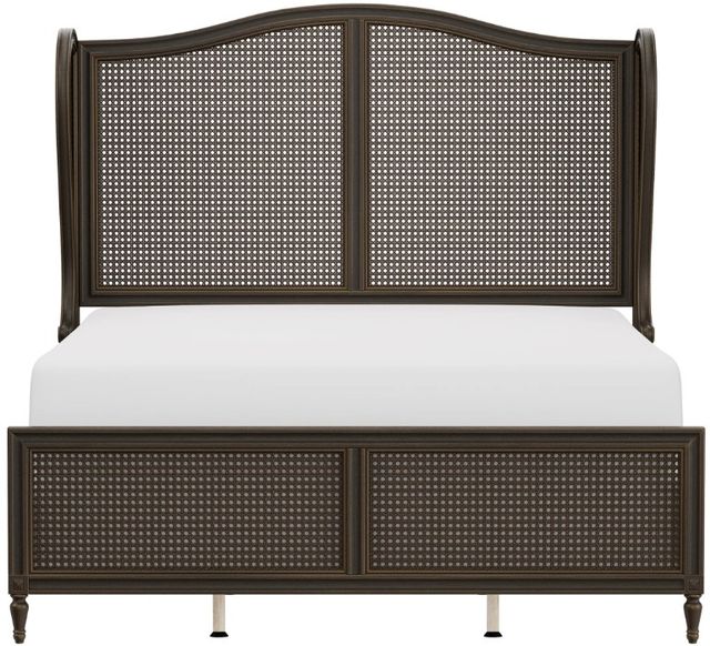 HH2 Home Sausalito Modish Oiled Bronze King Upholstered Panel Bed-1