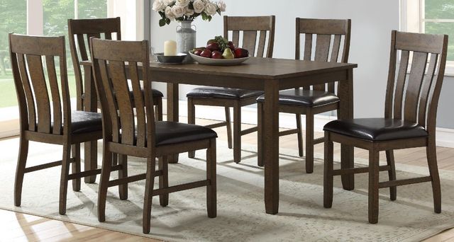 Urban Styles Furniture Kansas City 7-Piece Brown Dining Set-0