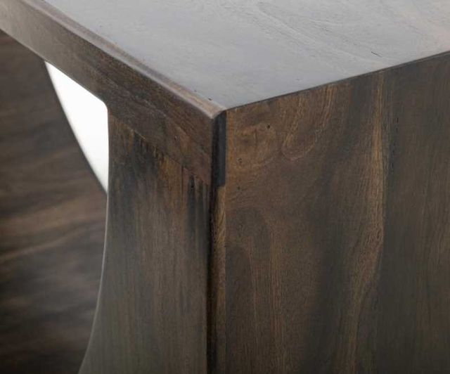 International Furniture Direct Dark Mezquite Black Sofa Table-4