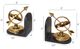 A & B Home 2-Piece Black/Gold Globe Bookends Set-3