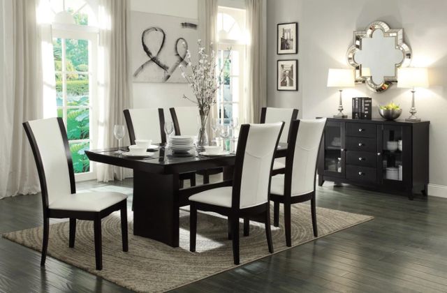 Homelegance® Daisy White/Espresso Side Chair-1