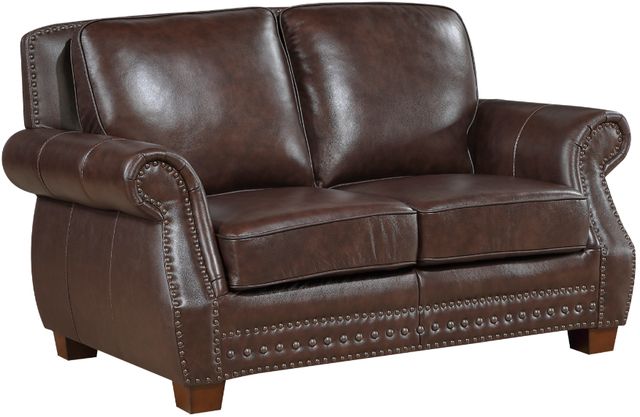 Homelegance® Remington Brown Loveseat-0