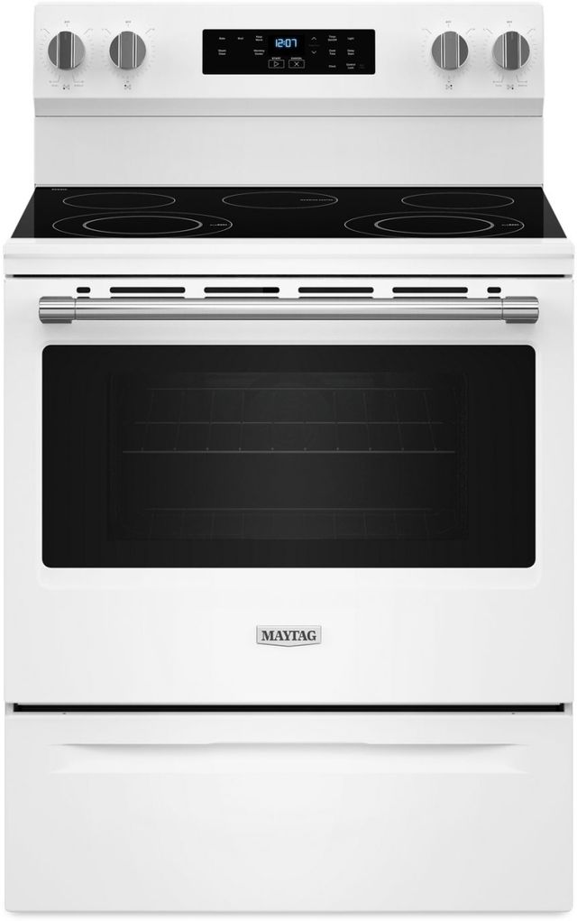 Maytag® 30" White Freestanding Electric Range-0
