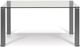 Korson Furniture Marlee Glass Top Dining Table with Gray Powder Legs-1