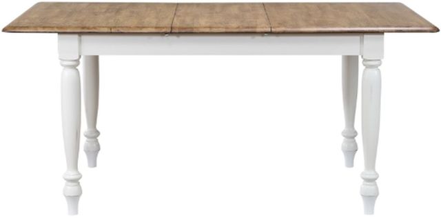 Winners Only® Pacifica Rustic Brown Top Dining Leg Table with White Base-0