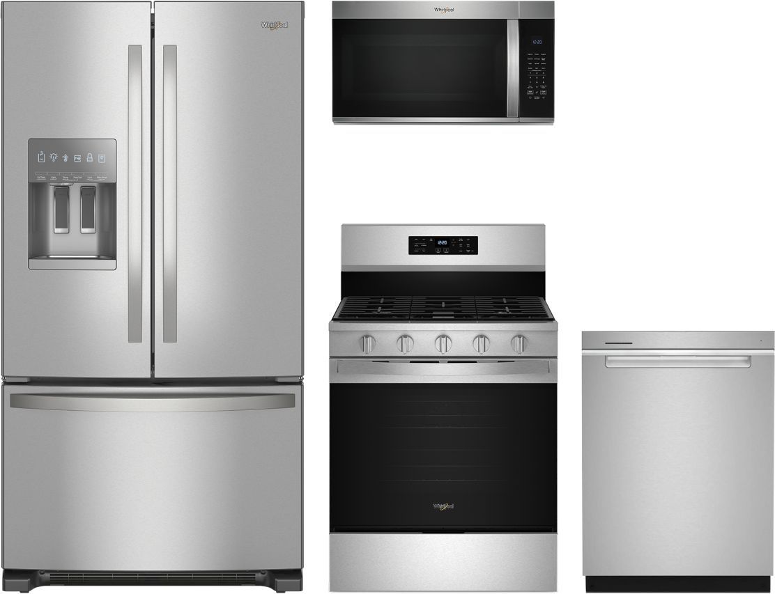Whirlpool® 4 Piece Stainless Steel Kitchen Package