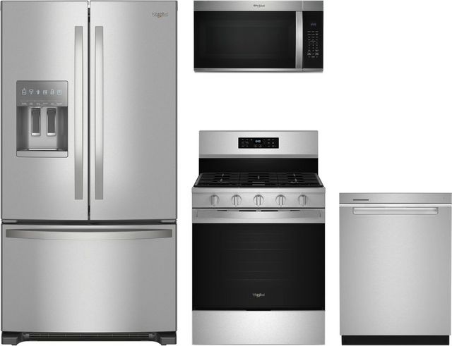 Whirlpool® 4 Piece Stainless Steel Kitchen Package