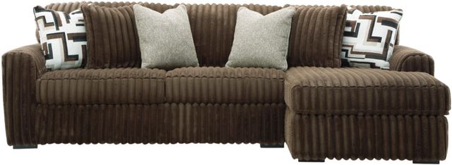 Signature Design by Ashley® Midnight-Madness 2-Piece Chocolate Right Arm Facing Sectional and Chaise-1