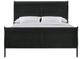 Elements International Louis Philippe Black Queen Panel Bed-1