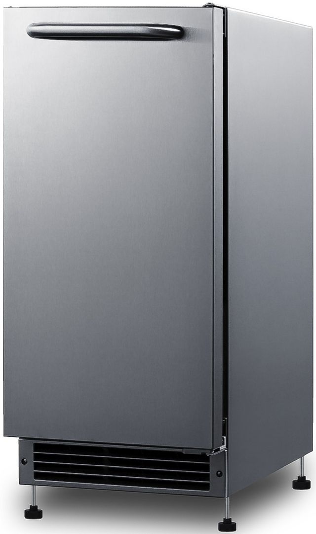 Summit® 15" 25 lb. Stainless Steel Outdoor Ice Maker-7