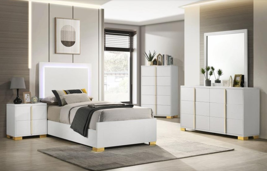 Coaster Marceline 5 Piece White Twin Bedroom Set Pruitt s Fine Furniture Phoenix Prescott Valley AZ