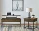 Coaster® Byers 2-Piece Brown Oak Occasional Table with Sandy Black Base Set-5