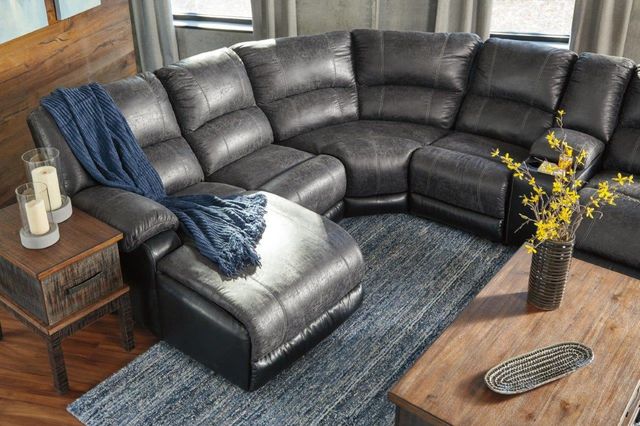 Signature Design by Ashley® Nantahala 6-Piece Slate Reclining Left-Arm Facing Sectional and Chaise with Console-2