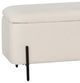 Powell® Mavis Cream Upholstered Storage Bench-1