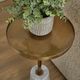 Flexsteel® Hamilton Bronze Accent Table with White Base-3