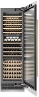 ZLINE Autograph Edition 24" 12.4 Cu. Ft. Triple Zone 100 Bottle Column Wine Cooler in White Matte and Champagne Bronze Accents-4