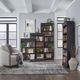 Liberty Furniture Meritage 4-Piece Aged Charcoal/Caramel Bookcase-1