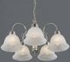 YHD Manzanita Satin Nickel/White 5-Light Chandelier-3