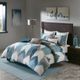 Olliix by INK+IVY Alpine Aqua King/California King Cotton Duvet Cover Mini Set-2