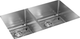 Elkay Crosstown® 5-Piece Polished Satin 31-1/2" x 18-1/2" x 9" 40/60 Double Bowl Undermount Sink Set-0