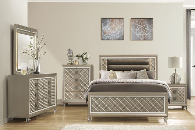 Mazin Furniture Loudon Champagne Full Panel Bed-2