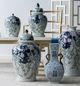 A & B Home Blue/White Porcelain Accent Jar-4