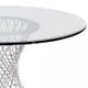 Armen Living Calypso Glass Top Dining Table with Steel Base -4