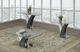 Brassex Inc. Jerome Glass Top Coffee Table with Grey/White Base-1