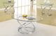 Titus Furniture T5018 Glass Top Coffee Table with Chrome Base -1