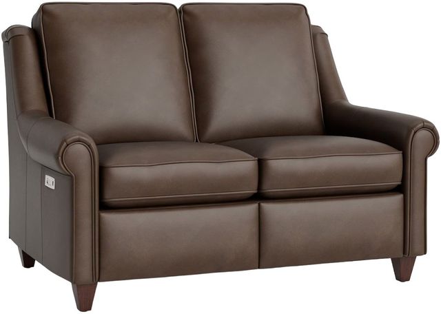Bassett® Furniture Customizable BenchMade Power Reclining Panel Arm Loveseat-0