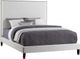 Meridian Furniture Harlie Cream King Upholstered Panel Bed-0