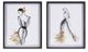 Olliix by Madison Park Posh Postures 2 Pieces Black and White Foiled Single Mat Framed Wall Art Set-0